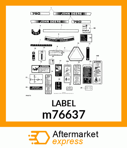 LABEL, WARNING (ENGLISH) m76637