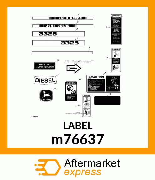 LABEL, WARNING (ENGLISH) m76637