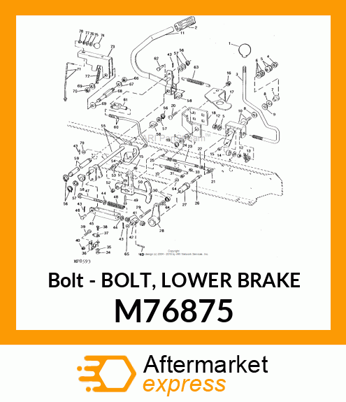 Bolt - BOLT, LOWER BRAKE M76875