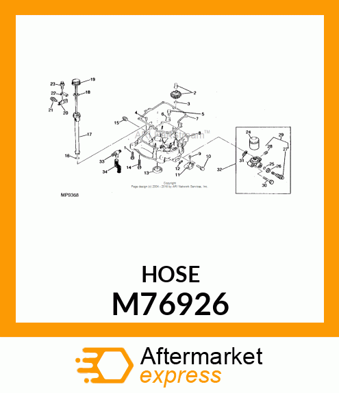 Tube - HOSE, OIL DRAIN M76926