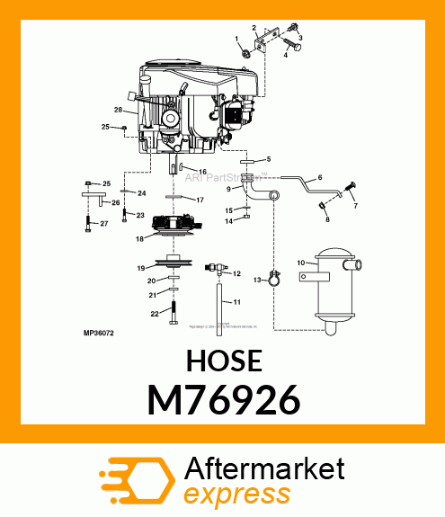 Tube - HOSE, OIL DRAIN M76926