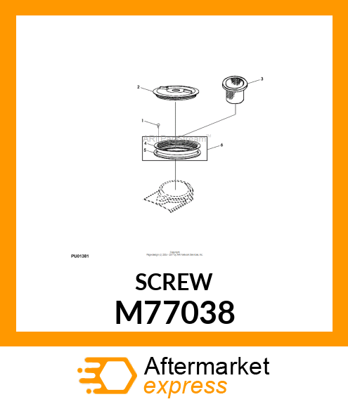 Screw - SCREW, 5 X 14 M77038