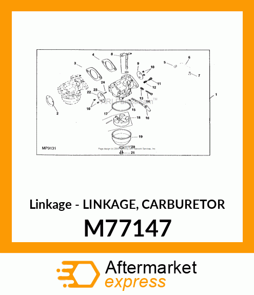 Linkage - LINKAGE, CARBURETOR M77147