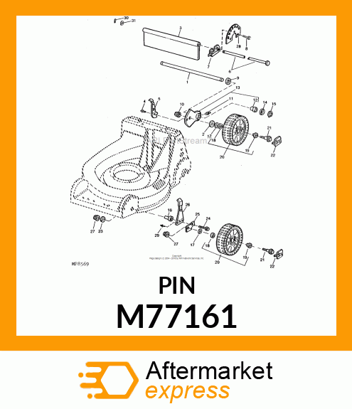 Shaft Axle *Gt* M77161