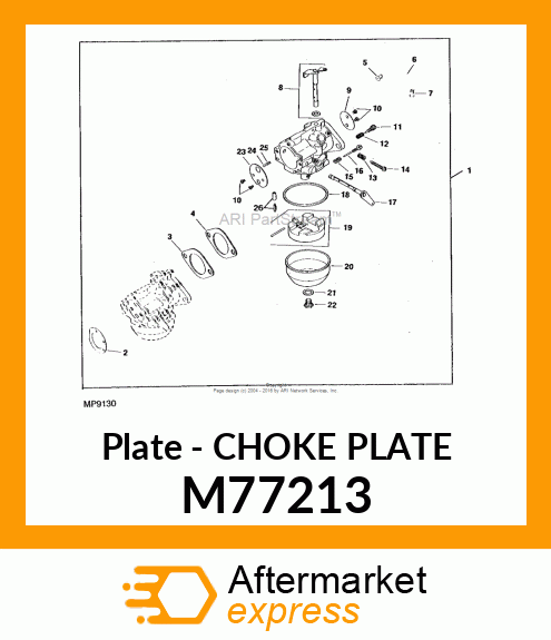 Plate - CHOKE PLATE M77213