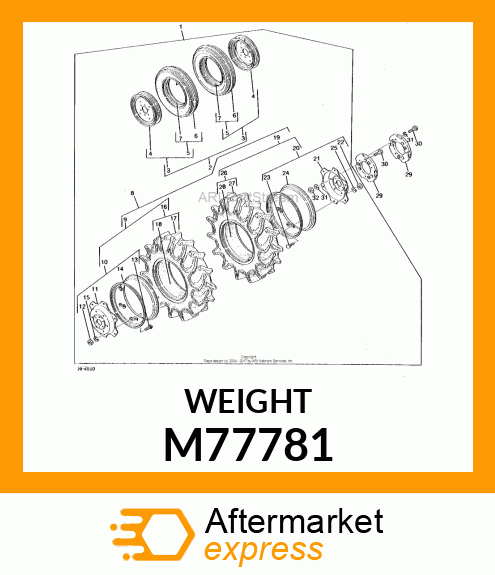 WEIGHT, WEIGHT, WHEEL M77781