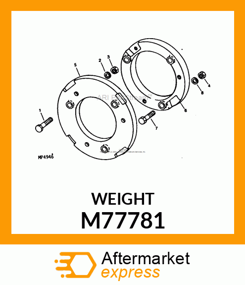 WEIGHT, WEIGHT, WHEEL M77781