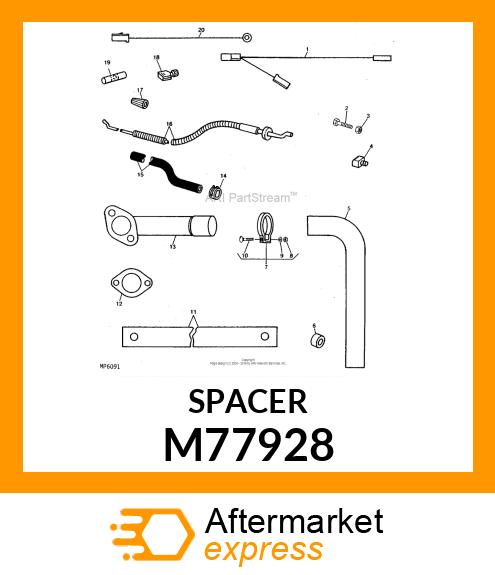 Structural Tube - SPACER, SEAT (Part is Obsolete) M77928