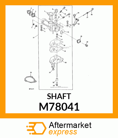 Shaft - SHAFT, THROTTLE M78041