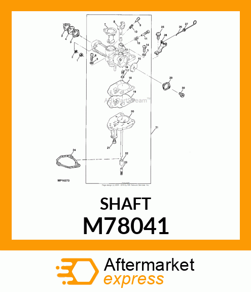 Shaft - SHAFT, THROTTLE M78041