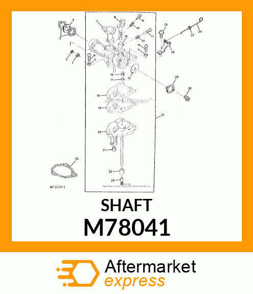 Shaft - SHAFT, THROTTLE M78041