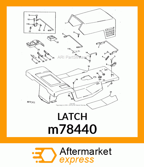 LATCH, RH HOOD m78440