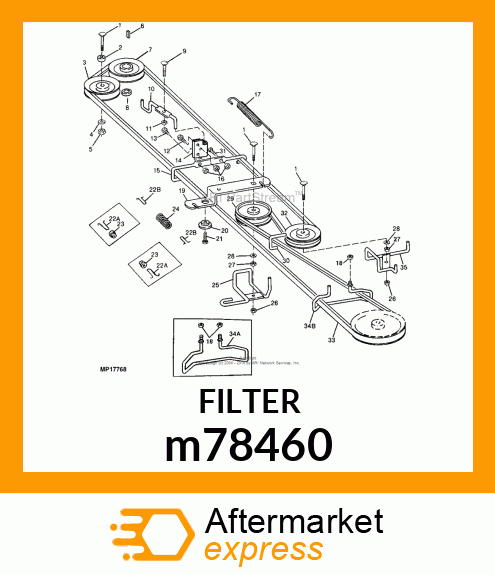 GUARD, TRANSMISSION BELT PULLEY m78460