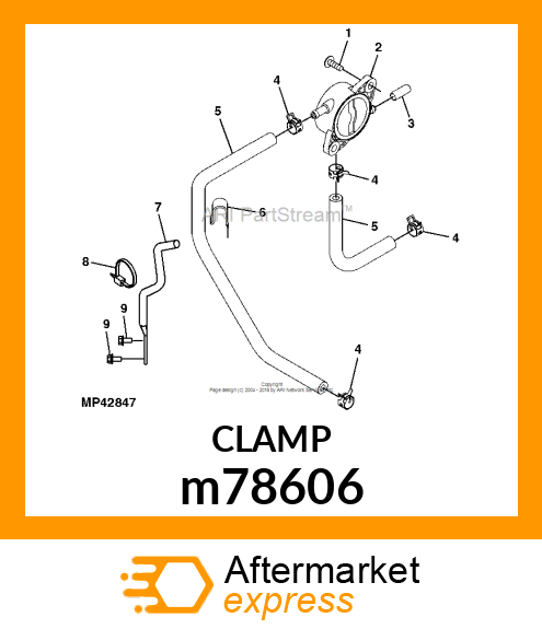 WORM GEAR CLAMP(TYPE"M")U.S.,CANADA m78606