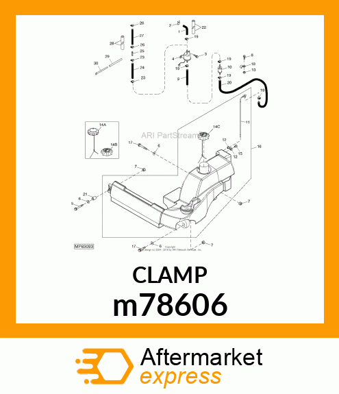 WORM GEAR CLAMP(TYPE"M")U.S.,CANADA m78606