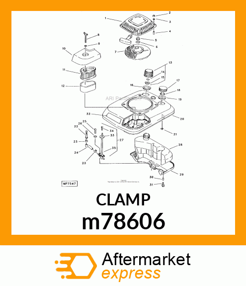 WORM GEAR CLAMP(TYPE"M")U.S.,CANADA m78606