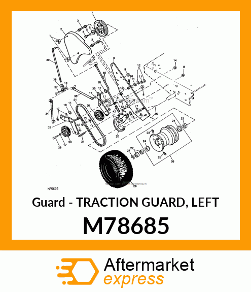 Guard - TRACTION GUARD, LEFT M78685