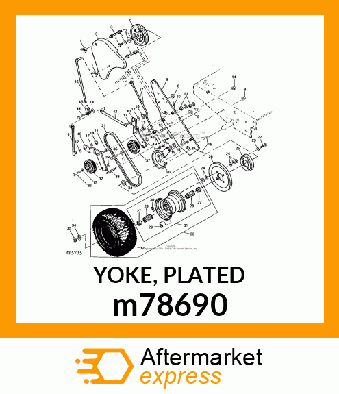 YOKE, PLATED m78690