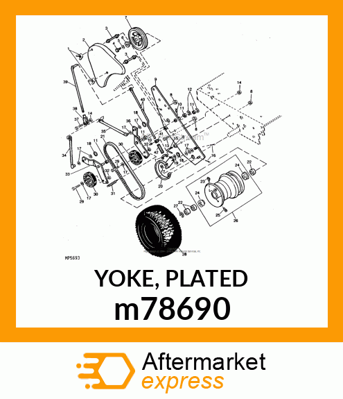 YOKE, PLATED m78690