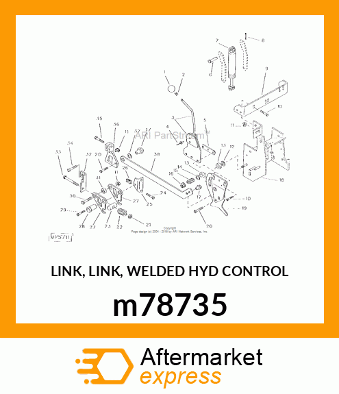 LINK, LINK, WELDED HYD CONTROL m78735