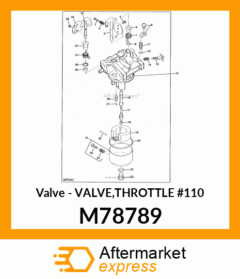 Valve - VALVE,THROTTLE #110 M78789