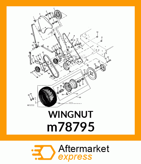 NUT, WING W/ELASTIC STOP m78795