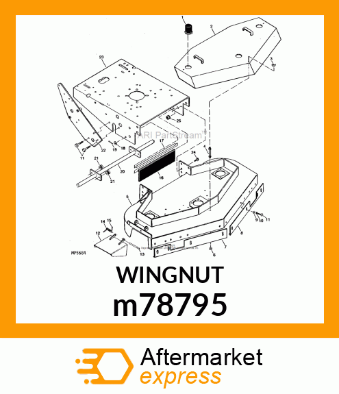 NUT, WING W/ELASTIC STOP m78795