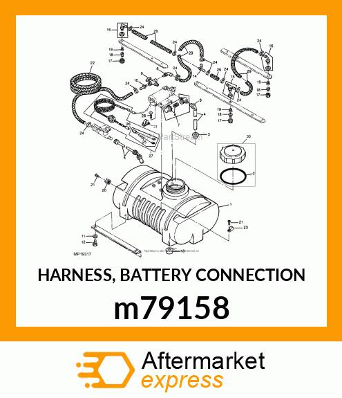 HARNESS, BATTERY CONNECTION m79158