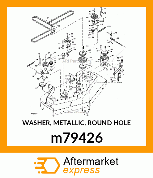 WASHER, METALLIC, ROUND HOLE m79426