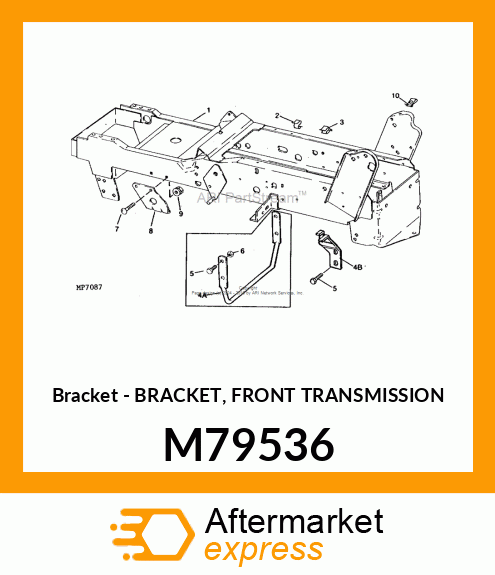 Bracket - BRACKET, FRONT TRANSMISSION M79536