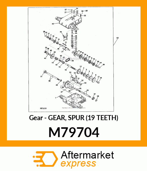 Gear - GEAR, SPUR (19 TEETH) M79704