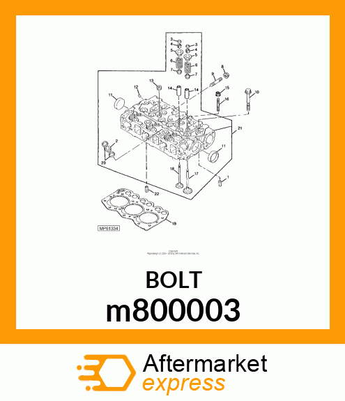 BOLT, CYLINDER HEAD m800003