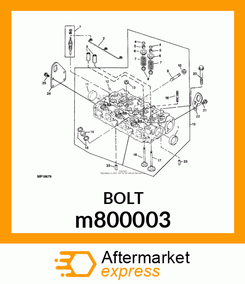 BOLT, CYLINDER HEAD m800003