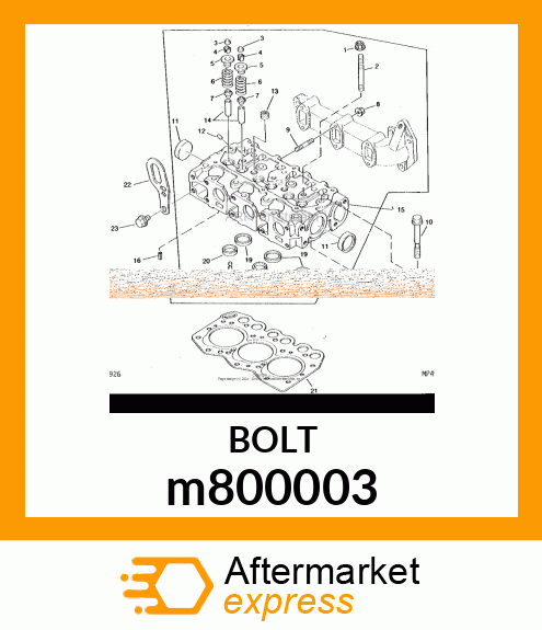 BOLT, CYLINDER HEAD m800003