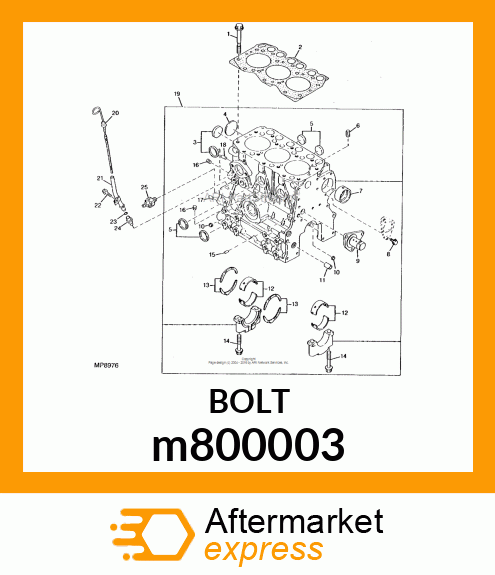 BOLT, CYLINDER HEAD m800003