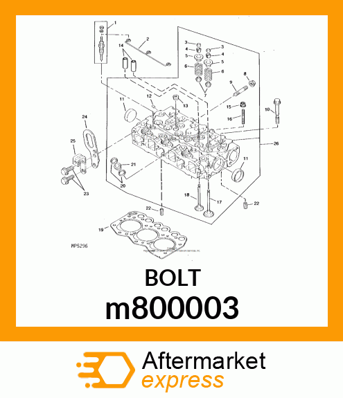 BOLT, CYLINDER HEAD m800003