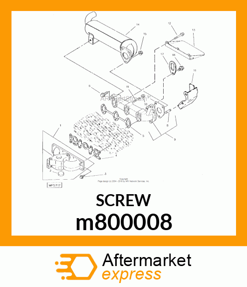 SCREW, FLANGED, METRIC m800008