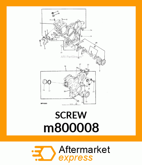 SCREW, FLANGED, METRIC m800008