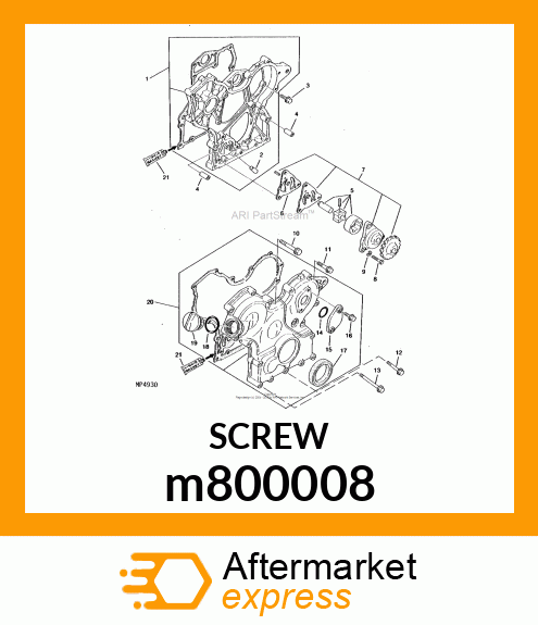 SCREW, FLANGED, METRIC m800008