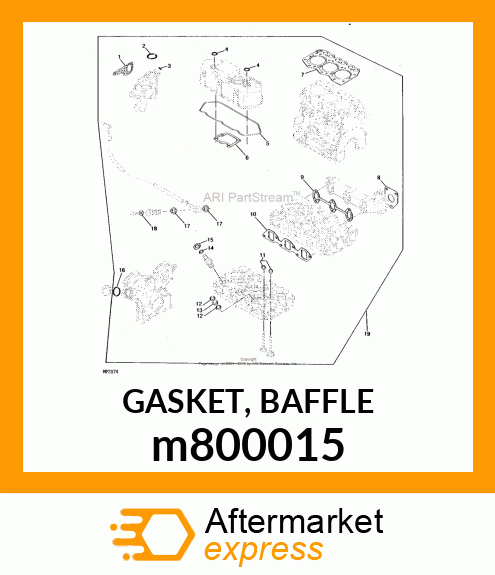 GASKET, BAFFLE m800015