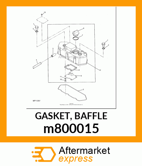 GASKET, BAFFLE m800015