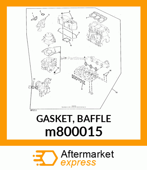 GASKET, BAFFLE m800015