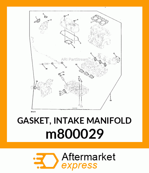 GASKET, INTAKE MANIFOLD m800029