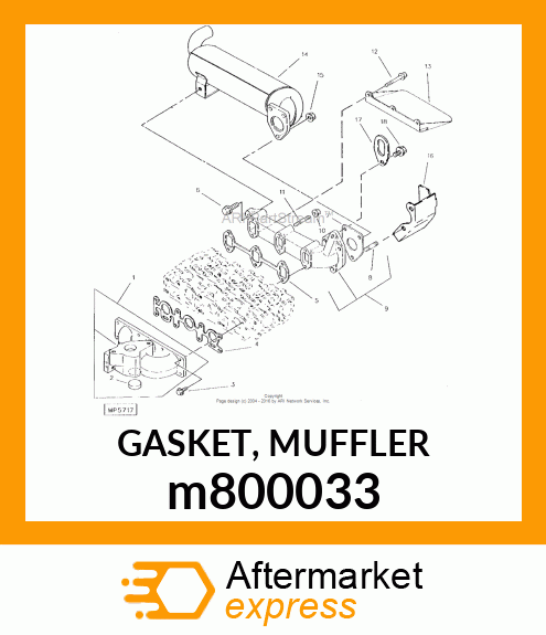 GASKET, MUFFLER m800033