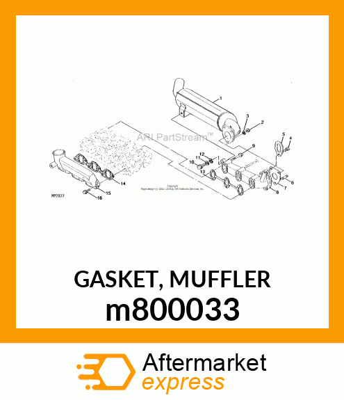 GASKET, MUFFLER m800033