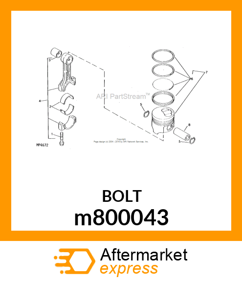 BOLT, ROD m800043