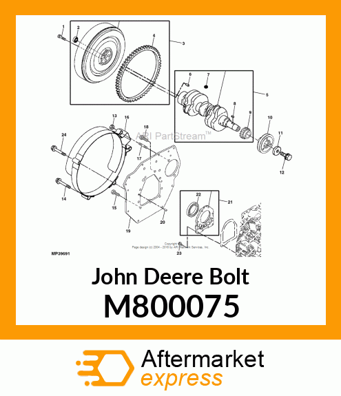 BOLT M12 X 1.25 M800075