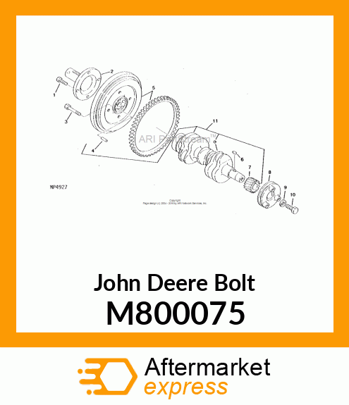 BOLT M12 X 1.25 M800075