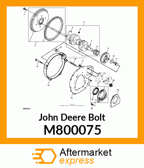 BOLT M12 X 1.25 M800075