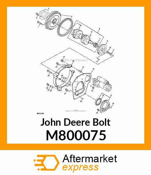 BOLT M12 X 1.25 M800075